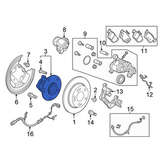 Honda OE - Rear Wheel Bearing and Hub Assembly