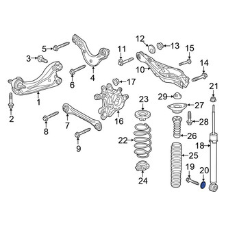 Honda OE - Suspension Shock Absorber Mount Washer