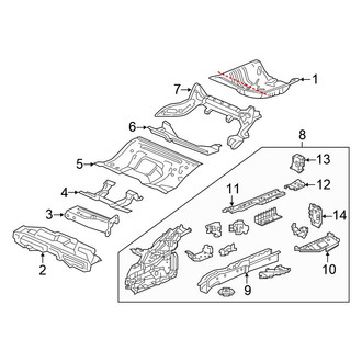 Honda OE - Rear Body & Floor - Floor & Rails (Coupe)