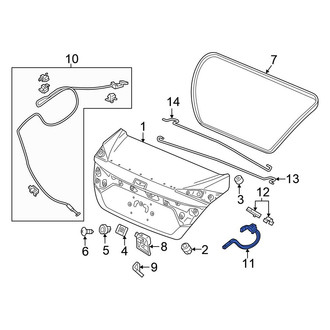 Honda OE - Rear Left Deck Lid Hinge
