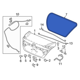 Honda OE - Rear Deck Lid Seal