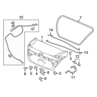 Honda OE - Trunk Lid - Lid & Components (EX / EX-L / EX-T / LX / Touring Sedan)