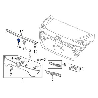 Honda OE - Spoiler Clip