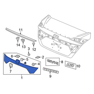 Honda OE - Rear Deck Lid Finish Panel