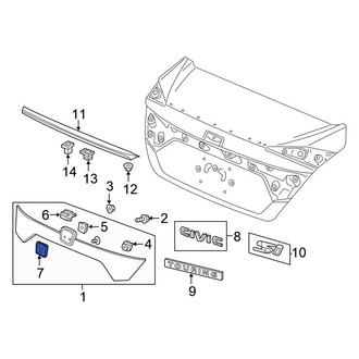 Honda OE - Rear Deck Lid Emblem