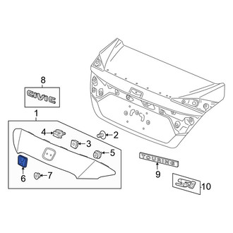 Honda OE - Rear Deck Lid Emblem