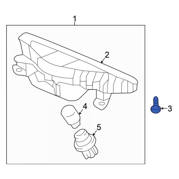 Center High Mount Stop Light Screw