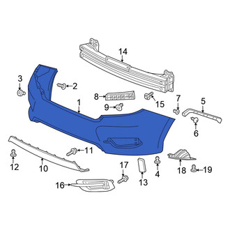 Honda OE - Rear Bumper Cover