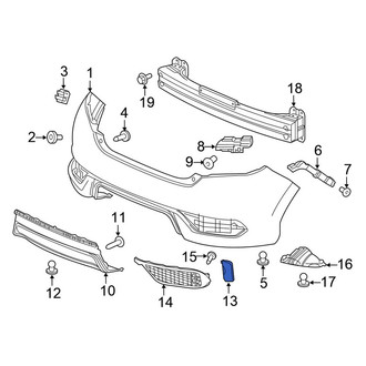 Honda OE - Rear Left Reflector Panel
