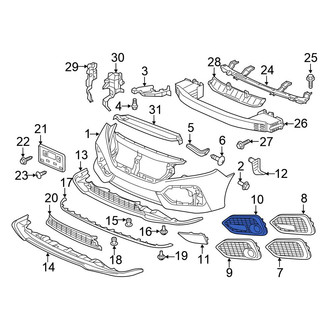 Honda OE - Front Left Fog Light Trim