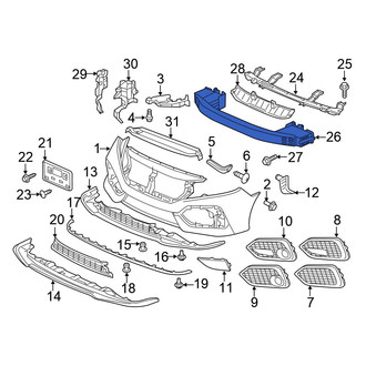Honda OE - Front Bumper Impact Bar