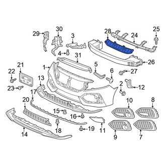 Honda OE - Front Center Radiator Support Air Deflector