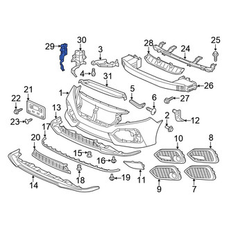 Honda OE - Front Right Radiator Support Air Duct