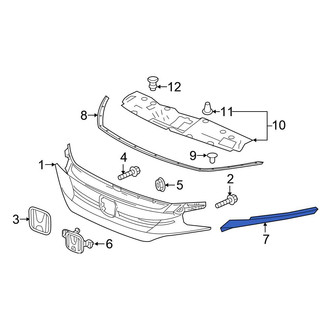 Honda OE - Front Right Grille Molding