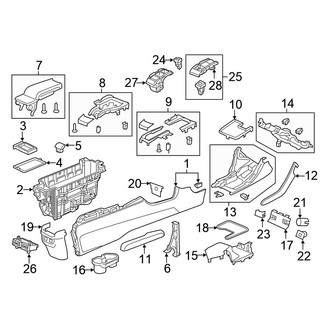 Honda OE - Center Console (EX / EX-L / LX / Sport / Sport Touring Hatchback)