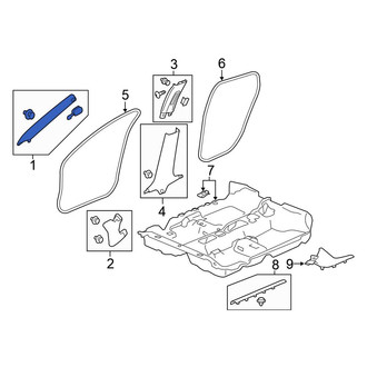 Honda OE - Right Body A-Pillar Trim Panel