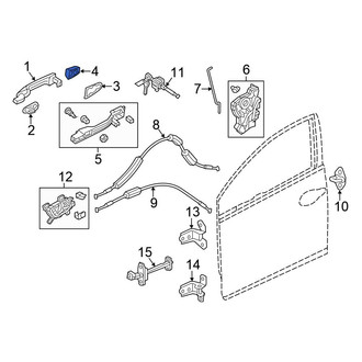 Honda OE - Front Right Exterior Door Handle Cover