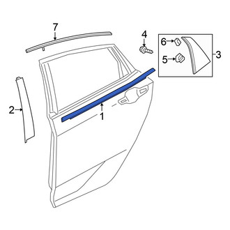 Honda OE - Rear Left Door Belt Molding