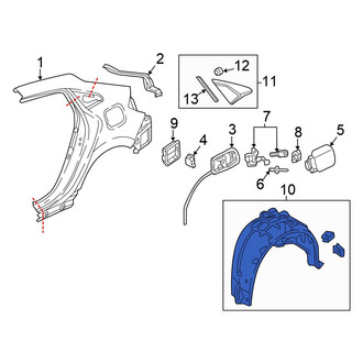 Honda OE - Rear Left Quarter Panel Splash Shield