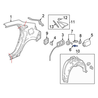 Honda OE - Fuel Filler Door Rivet