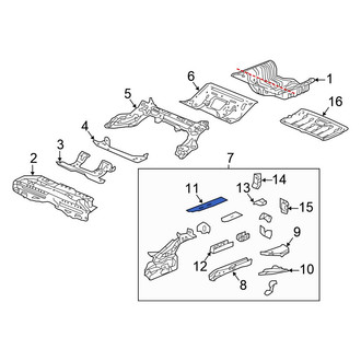 Honda OE - Rear Right Floor Side Rail