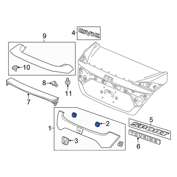 Liftgate Finish Panel Clip