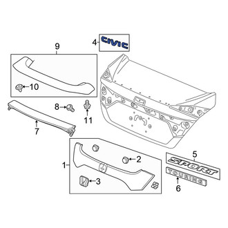 Honda OE - Rear Hatch Emblem