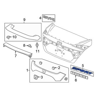Honda OE - Rear Deck Lid Emblem