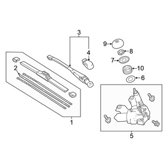 Honda OE - Lift Gate - Wiper & Washer Components (Hatchback 1.5L)