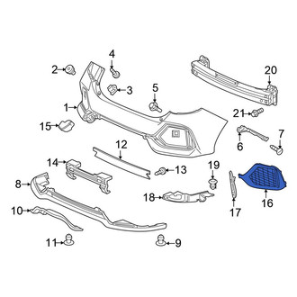 Honda OE - Rear Left Bumper Cover Spacer Panel