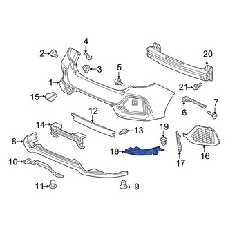 Honda OE - Rear Right Bumper Cover Heat Shield