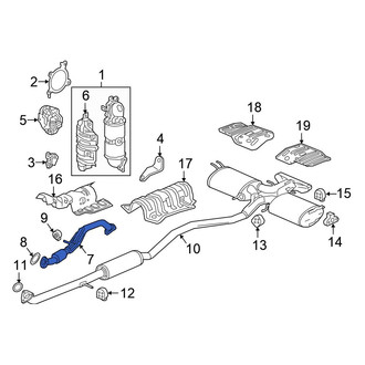 Honda OE - Front Exhaust Intermediate Pipe