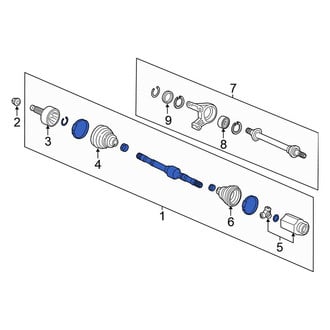 Honda OE - Front Left CV Axle Assembly