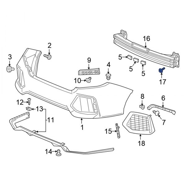 Bumper Impact Bar Bolt