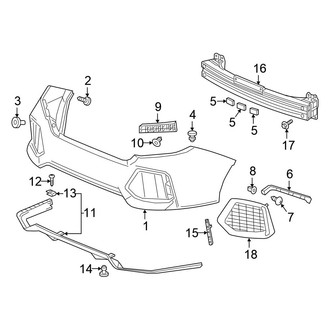 Honda OE - Rear Bumper - Bumper & Components (Sedan)