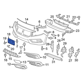 Honda OE - Front License Plate Bracket