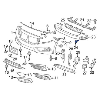 Honda OE - Bumper Impact Bar Bolt