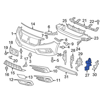 Honda OE - Front Left Radiator Support Air Duct