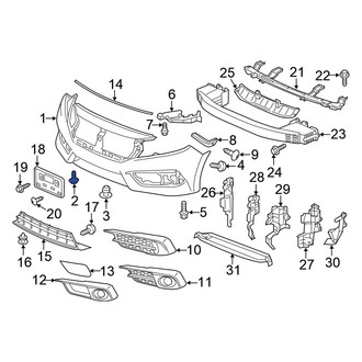 Honda OE - Radiator Support Splash Shield Bolt
