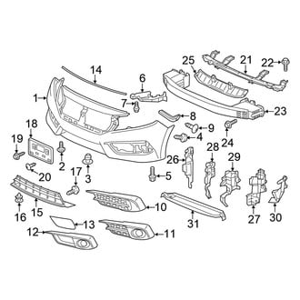 Honda OE - Front Bumper & Grille - Bumper & Components
