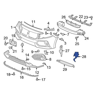 Honda OE - Front Left Radiator Support Air Duct