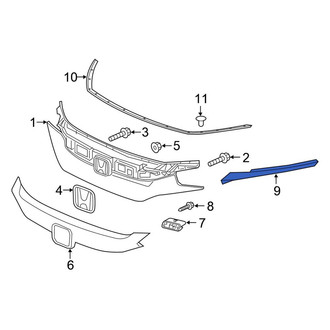 Honda OE - Front Right Grille Molding