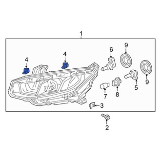 Honda OE - Right Headlight Bracket
