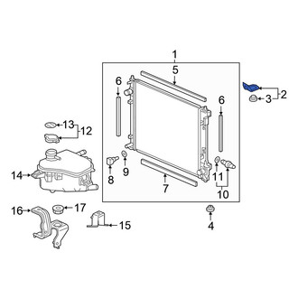 Honda OE - Right Radiator Mount Bracket