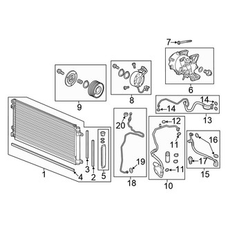 Honda OE - Air Conditioner & Heater - Condenser, Compressor & Lines