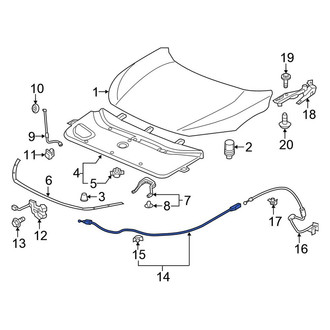 Honda OE - Front Hood Release Cable