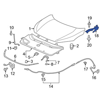 Honda OE - Front Right Hood Hinge
