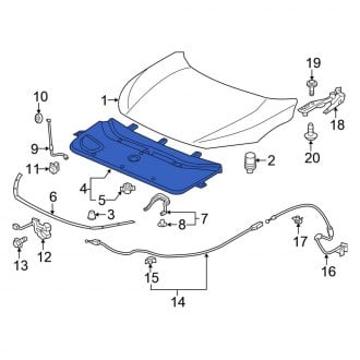 Honda OE - Front Hood Insulation Pad