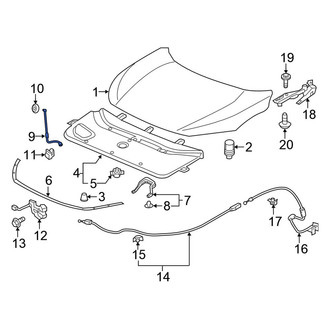 Honda OE - Front Hood & Trunk Prop Rod