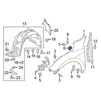 Honda OE - Left Upper Fender Bracket